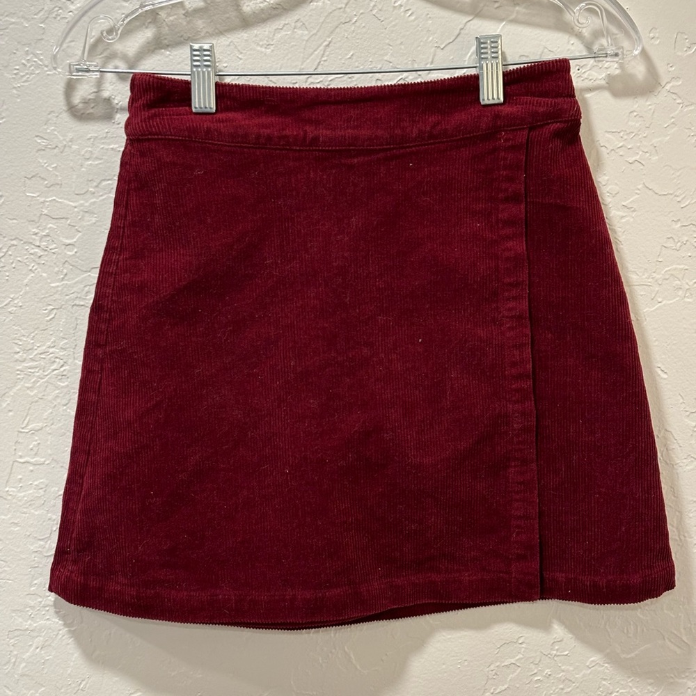 Copper key corduroy skirt